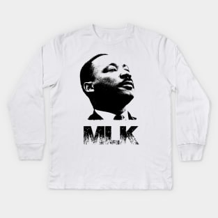 Martin Luther King Portrait Kids Long Sleeve T-Shirt